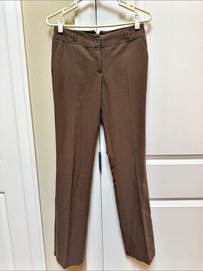 Color Swatch Brown Straight-Leg Dress pants